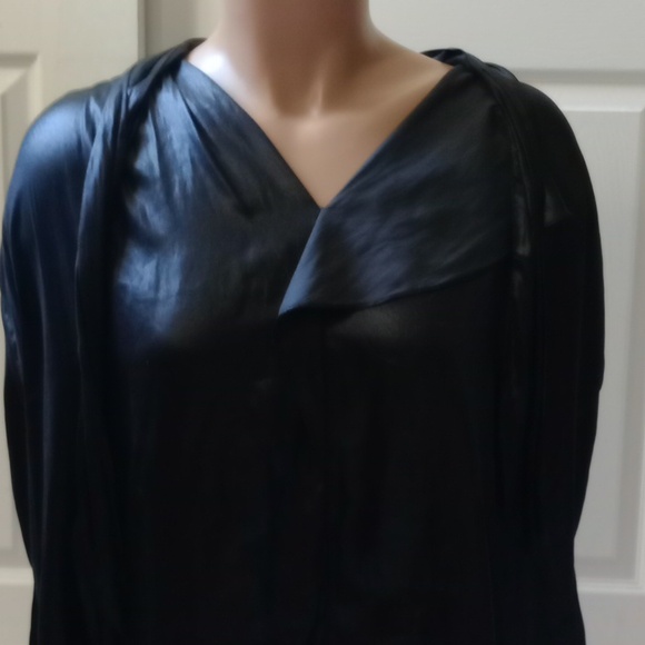 Isabel Marant Sleek Black Blouse with Tie Accents Size 40 - Picture 3 of 12